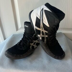 ASICS Matflex 6 Wrestling Mens Black white Size 12 Sneakers Shoes 1081A021